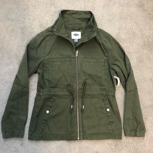 New Old Navy Olive Green Twill Utility Jacket Sz S